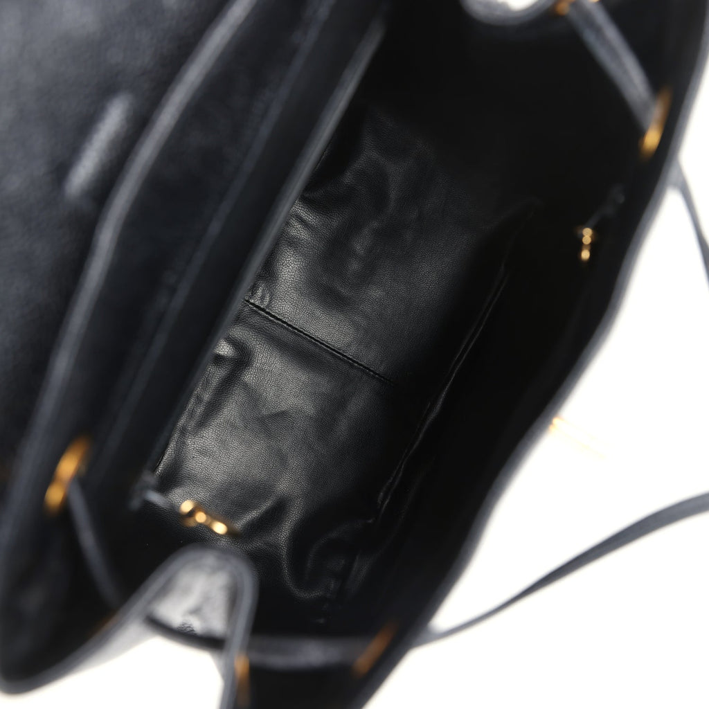 Vintage Medium CC Backpack Black Caviar Gold Hardware