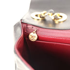 Vintage Jumbo Classic Mademoiselle Vertical Flap Black Lambskin Gold Hardware