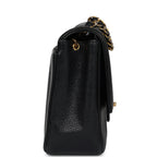 Vintage Medium Vertical Flap Bag Black Caviar Gold Hardware