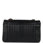 Vintage Medium Vertical Flap Bag Black Caviar Gold Hardware