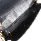 Vintage Medium Vertical Flap Bag Black Caviar Gold Hardware