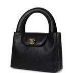Vintage Large Kelly Black Caviar Gold Hardware