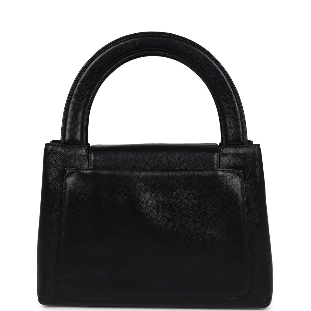 Vintage Large Kelly Black Caviar Gold Hardware