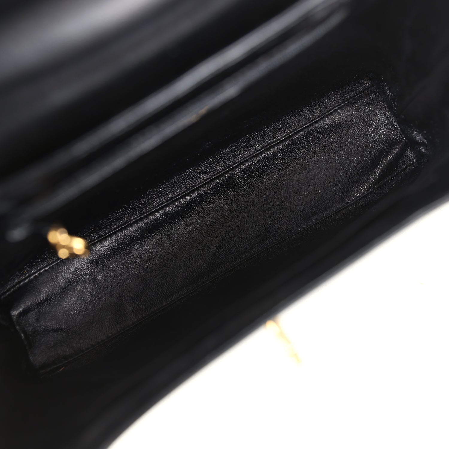 Vintage Large Kelly Black Caviar Gold Hardware