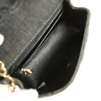 Vintage Mini Square Flap Bag Black Denim Gold Hardware