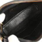 Vintage Mini Diagonal Quilted Camera Bag Black Caviar Gold Hardware