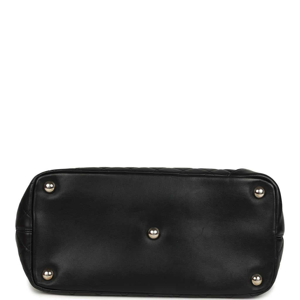 Vintage Large Cambon Ligne Tote Black Calfskin Silver Hardware