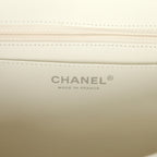 Vintage Classic Jumbo Single Flap Bag White Caviar Silver Hardware
