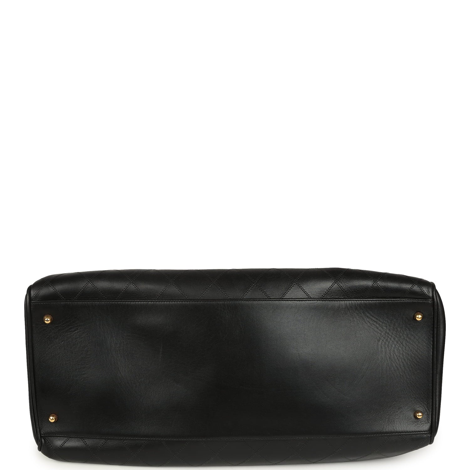 Vintage XL Supermodel Tote Bag Black Calfskin Gold Hardware