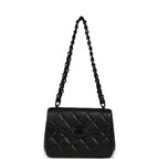 Vintage Mini Envelope Flap Bag Black Lambskin Black Hardware