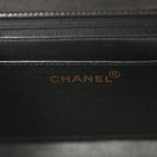 Vintage Mini Envelope Flap Bag Black Lambskin Black Hardware