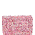 Classic Wallet On Chain WOC Pink Multicolored Tweed Gold Hardware