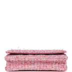 Classic Wallet On Chain WOC Pink Multicolored Tweed Gold Hardware