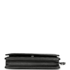 Wallet On Chain WOC Metallic Grey Lambskin Silver Hardware