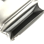 Wallet On Chain WOC Metallic Grey Lambskin Silver Hardware