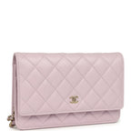 Wallet On Chain WOC Lilac Shiny Caviar Light Gold Hardware