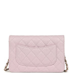 Wallet On Chain WOC Lilac Shiny Caviar Light Gold Hardware