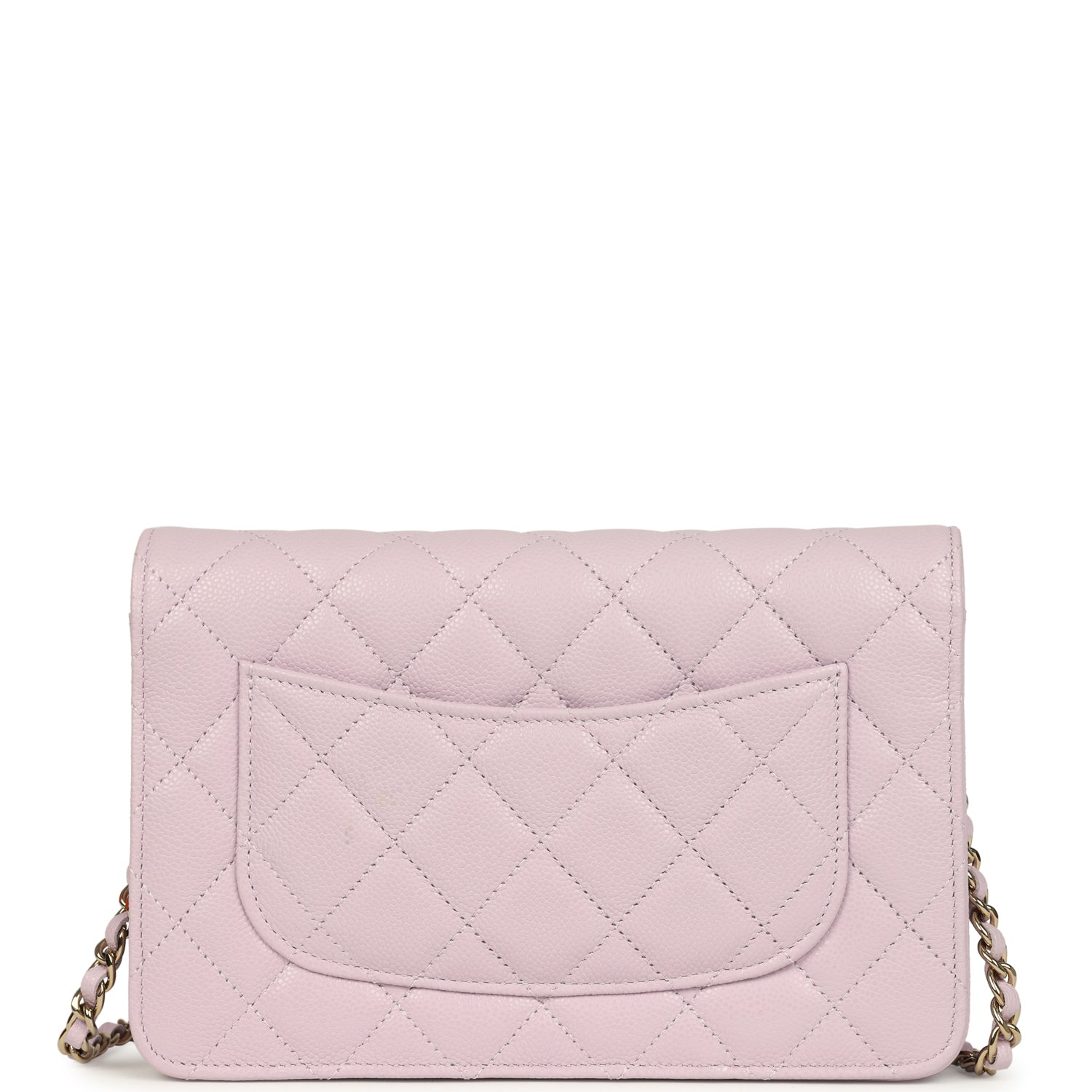 Wallet On Chain WOC Lilac Shiny Caviar Light Gold Hardware