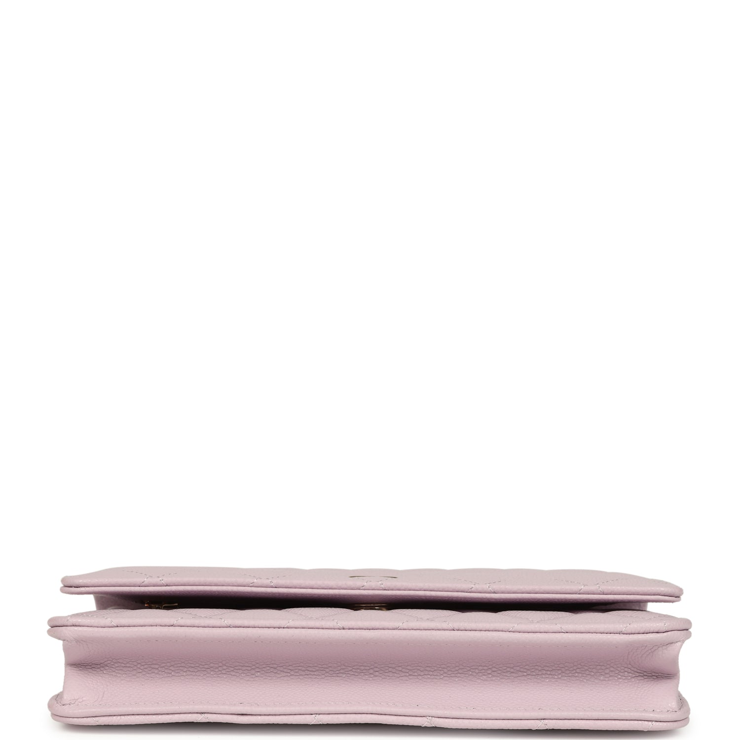 Wallet On Chain WOC Lilac Shiny Caviar Light Gold Hardware