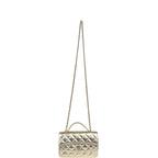 Trendy Top Handle Wallet On Chain WOC Metallic Gold Shiny Caviar Light Gold Hardware