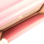 Classic Wallet On Chain WOC Pink Caviar Brushed Gold Hardware