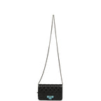 Wallet On Chain WOC Black Lambskin Light Gold Hardware