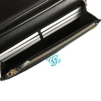 Wallet On Chain WOC Black Lambskin Light Gold Hardware