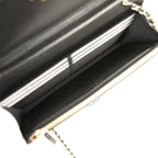 Wallet On Chain WOC Black Lambskin Light Gold Hardware