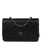 Wallet On Chain WOC Black Caviar Silver Hardware