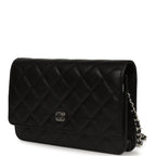 Wallet On Chain WOC Black Caviar Silver Hardware