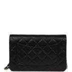 Wallet On Chain WOC Black Caviar Silver Hardware