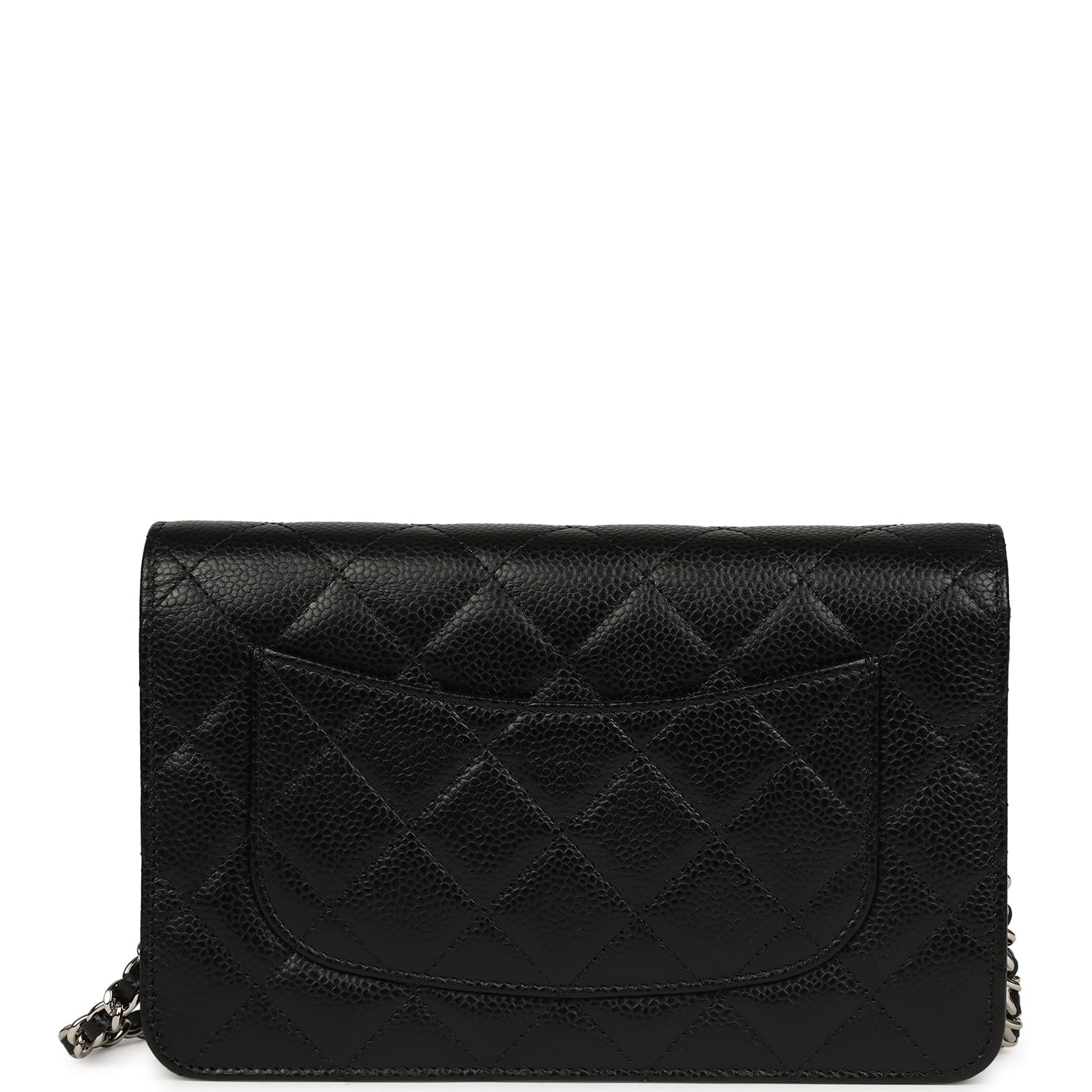 Wallet On Chain WOC Black Caviar Silver Hardware