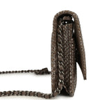 Wallet On Chain WOC Silver and Brown Aged Python Antique Silver Hardware