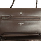 Wallet On Chain WOC Silver and Brown Aged Python Antique Silver Hardware