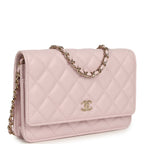 Wallet On Chain WOC Light Pink Caviar Light Gold Hardware