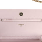 Wallet On Chain WOC Light Pink Caviar Light Gold Hardware