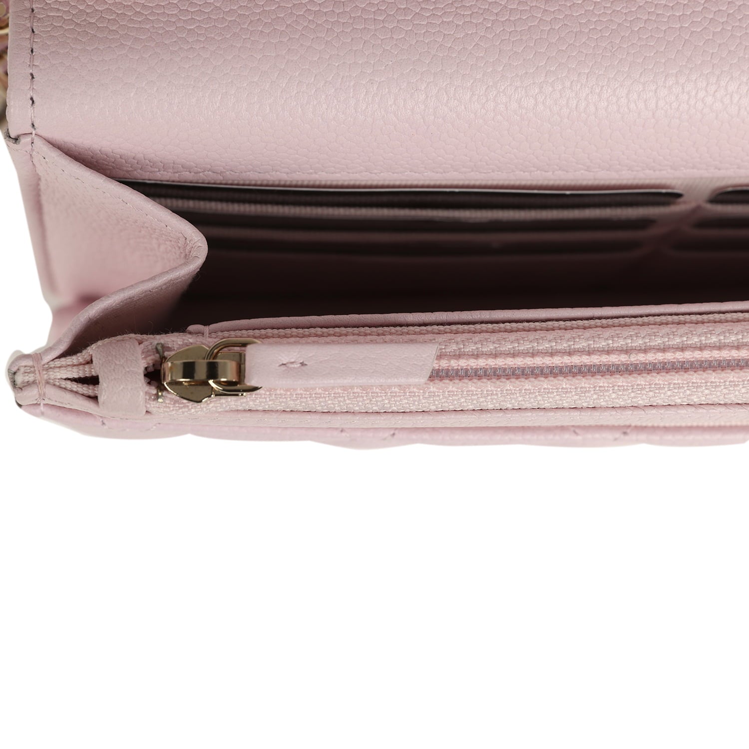 Wallet On Chain WOC Light Pink Caviar Light Gold Hardware