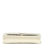 Wallet On Chain WOC White Shiny Caviar Light Gold Hardware