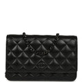 Classic Wallet On Chain WOC SO Black Lambskin Black Hardware