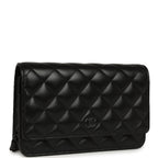Classic Wallet On Chain WOC SO Black Lambskin Black Hardware