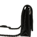 Classic Wallet On Chain WOC SO Black Lambskin Black Hardware