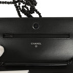 Classic Wallet On Chain WOC SO Black Lambskin Black Hardware