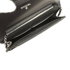 Classic Wallet On Chain WOC SO Black Lambskin Black Hardware