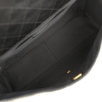 XXL Classic Single Travel Flap Bag Black Shiny Aged Calfskin Brushed Gold Hardware