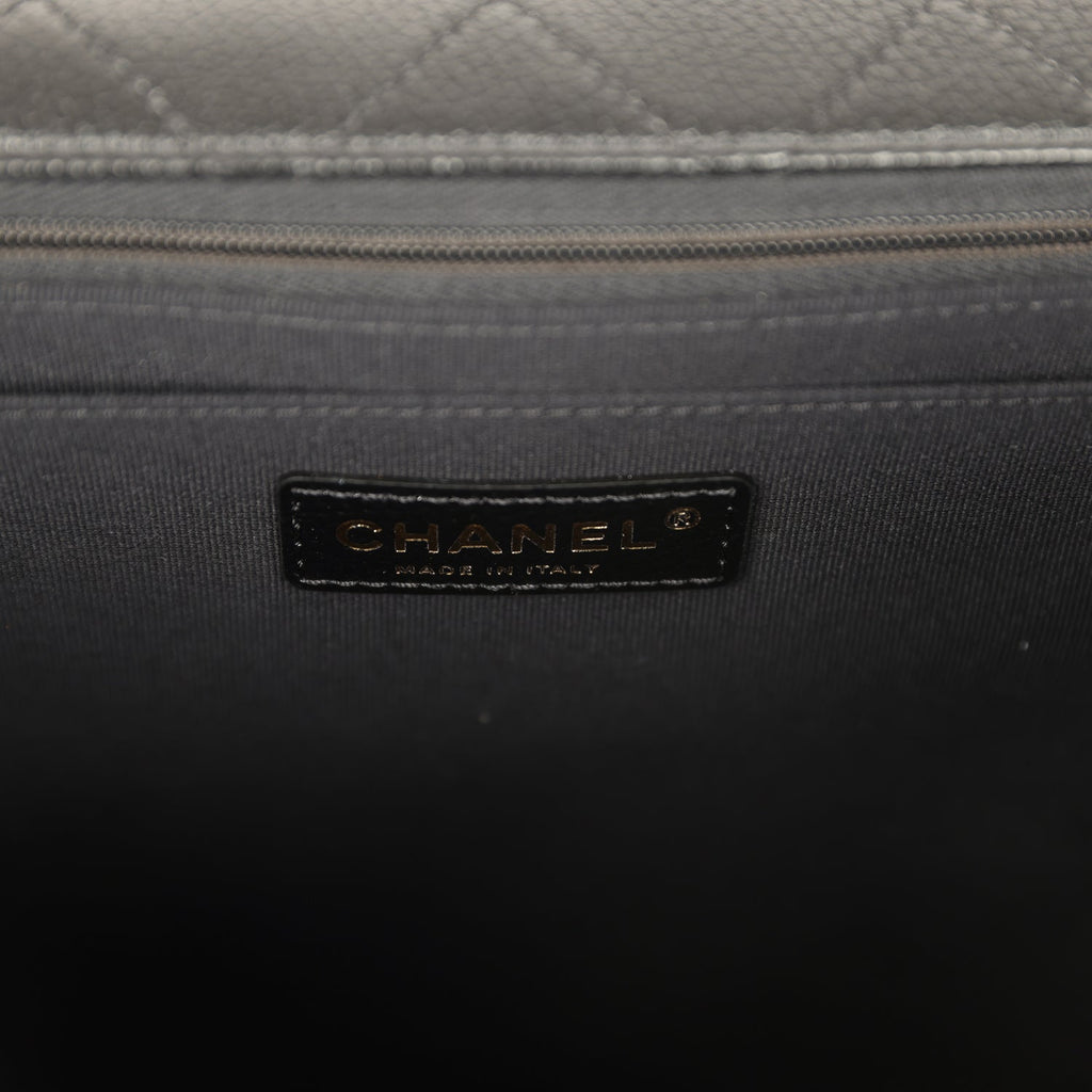 XXL Classic Single Travel Flap Bag Black Shiny Aged Calfskin Brushed Gold Hardware