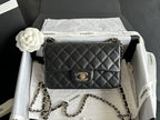 Classic Flap Large Mini Black Caviar Light Gold Hardware