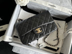 Classic Flap Large Mini Black Caviar Light Gold Hardware