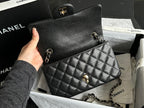 Classic Flap Large Mini Black Caviar Light Gold Hardware