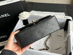 Classic Flap Large Mini Black Caviar Light Gold Hardware