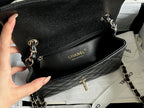 Classic Flap Large Mini Black Caviar Light Gold Hardware